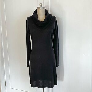 Athleta Black Cowl Neck Midi Sweater Dress